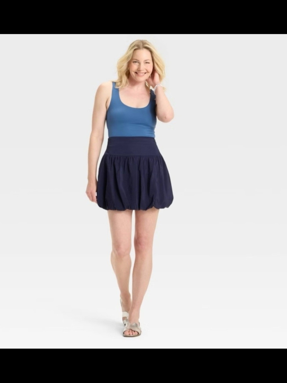 a new day Navy Bubble Mini Skirt